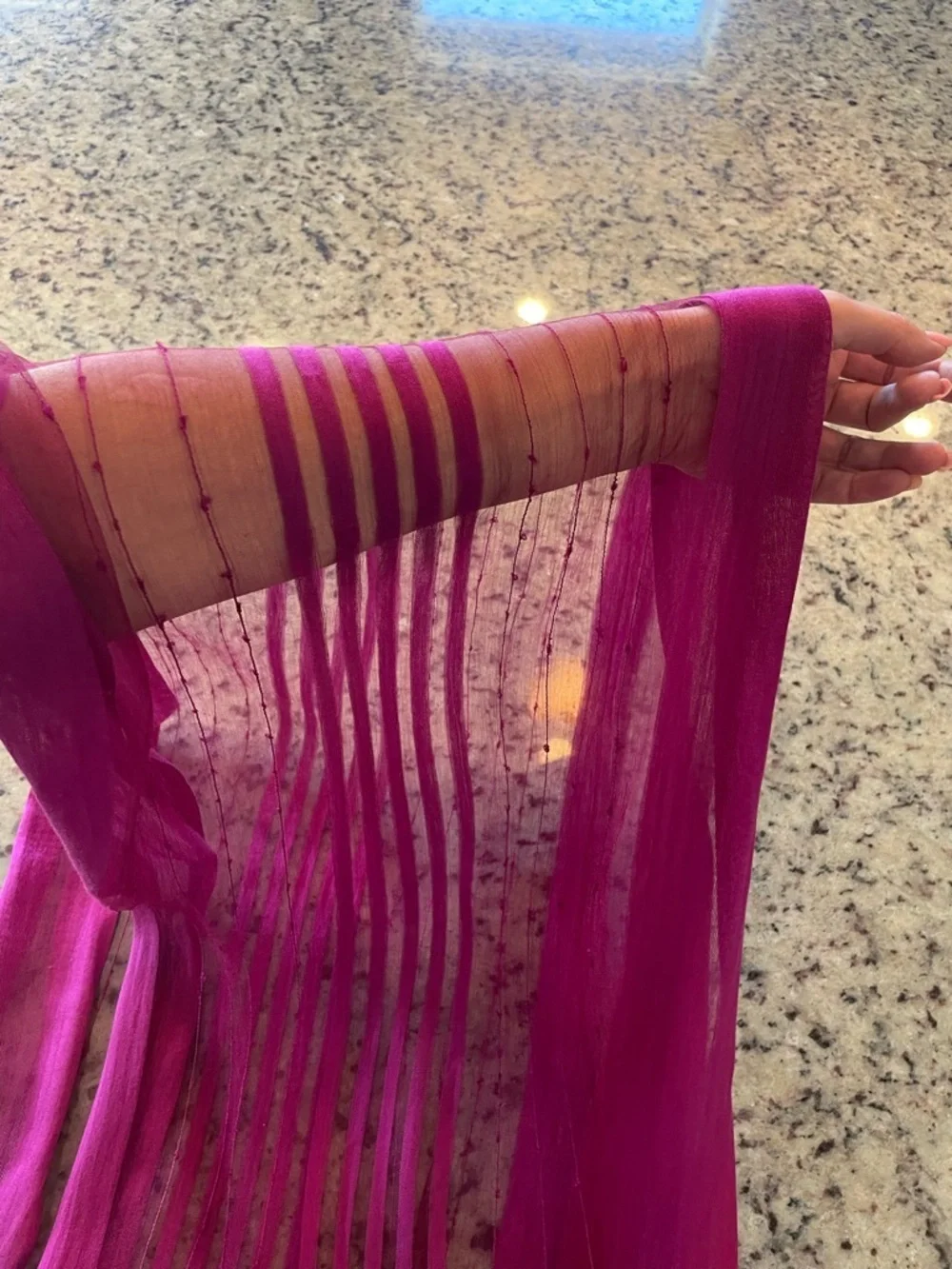 New sheer cotton/silk Fuchsia Wrap/pashmina/Shawl Lightweight Women's Accessory